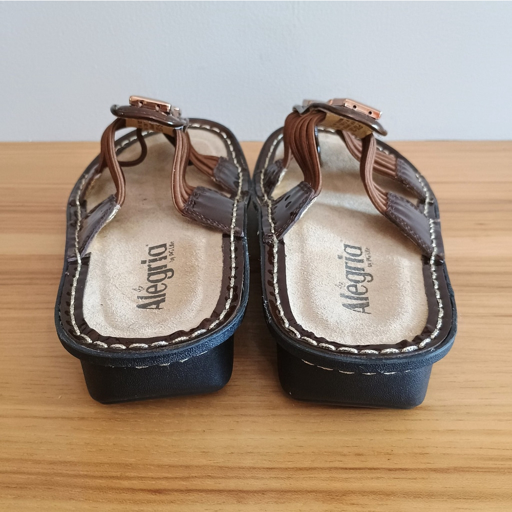 Alegria Sandals Womens 35 Bronze Leather Casual Slip On Pisa Sandal PIS-26 - Picture 4 of 9